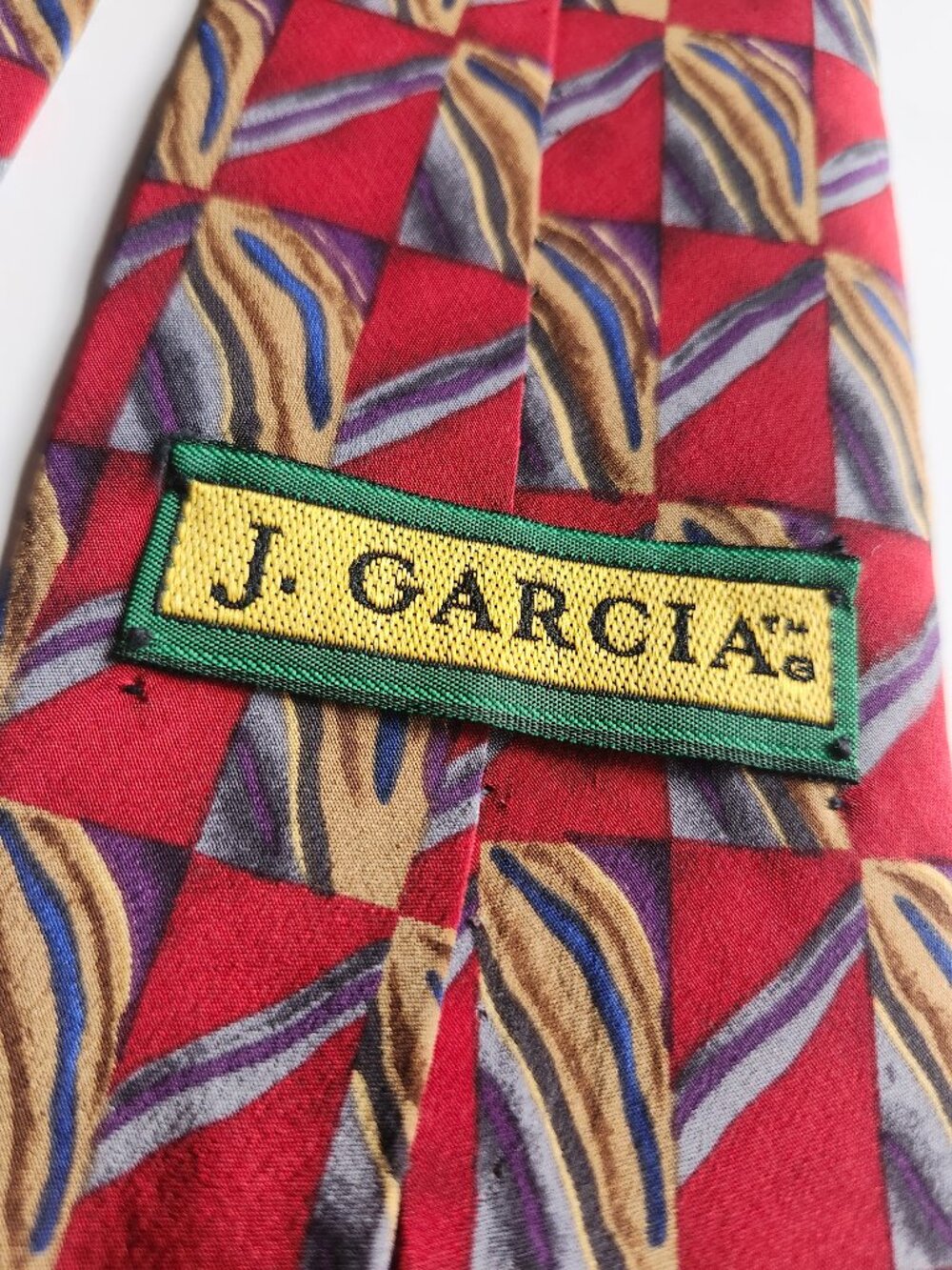 Jerry Garcia Silk Tie Grateful Dead Liquid Torso Red Collection Ten